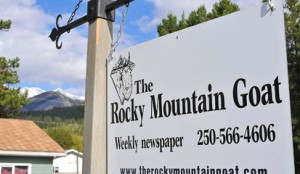 RMG outside sign rocky mountain goat news valemount mcbride