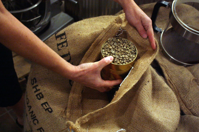 From green beans to “Tall Dark and Handsome”  local coffee roaster gets creative