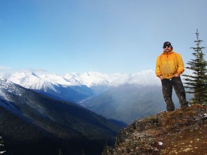 OLYMPUS DIGITAL CAMERA Curtis Pawliuk, VARDA GM, on Mt. Diefenbaker near Valemount