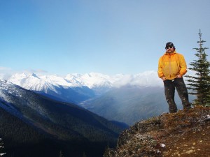 Curtis Pawliuk, VARDA GM, on Mt. Diefenbaker near Valemount