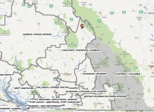 Kootenay-Columbia federal election riding Valemount