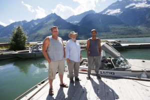 Paul Lorieau former oilers anthem singer at Kinbasket Lake