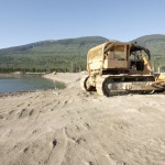 Dozer at the moonscape