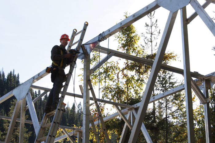 Bridge to sled-assisted ski area underway