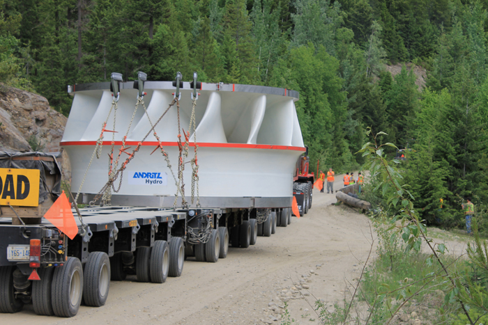 Giant Turbine moves through Robson Valley + videos