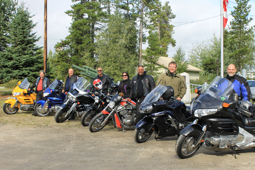 2013 Military Police National Motorcycle Relay Ride members stop in Valemount, BC