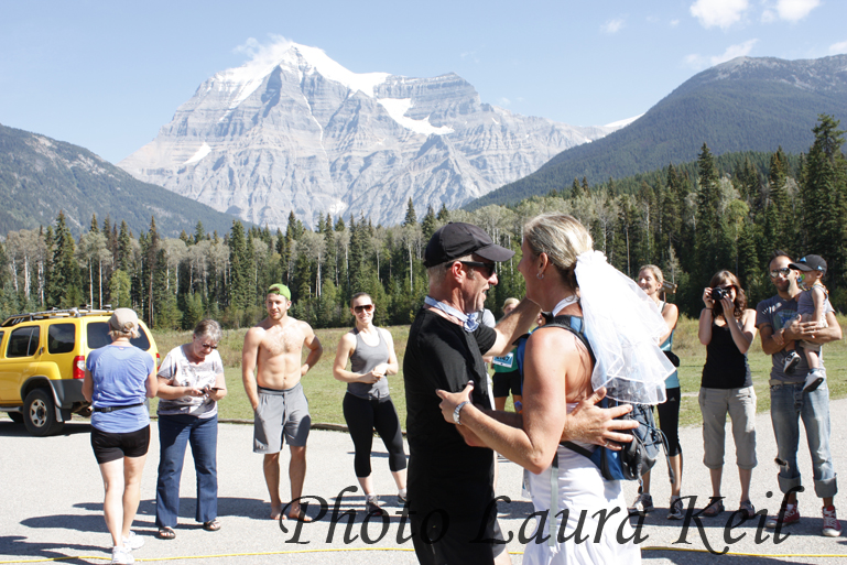 Runaway bride… and groom? Tying the knot at the Mt. Robson Marathon