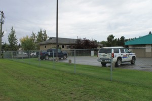 Above: Southwest corner of the RCMP property in Valemount, possibly the future location of a storage garage. Photo: Korie Marshall 