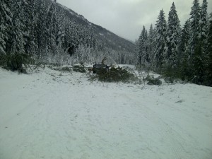 avalanche, snow, road, highway