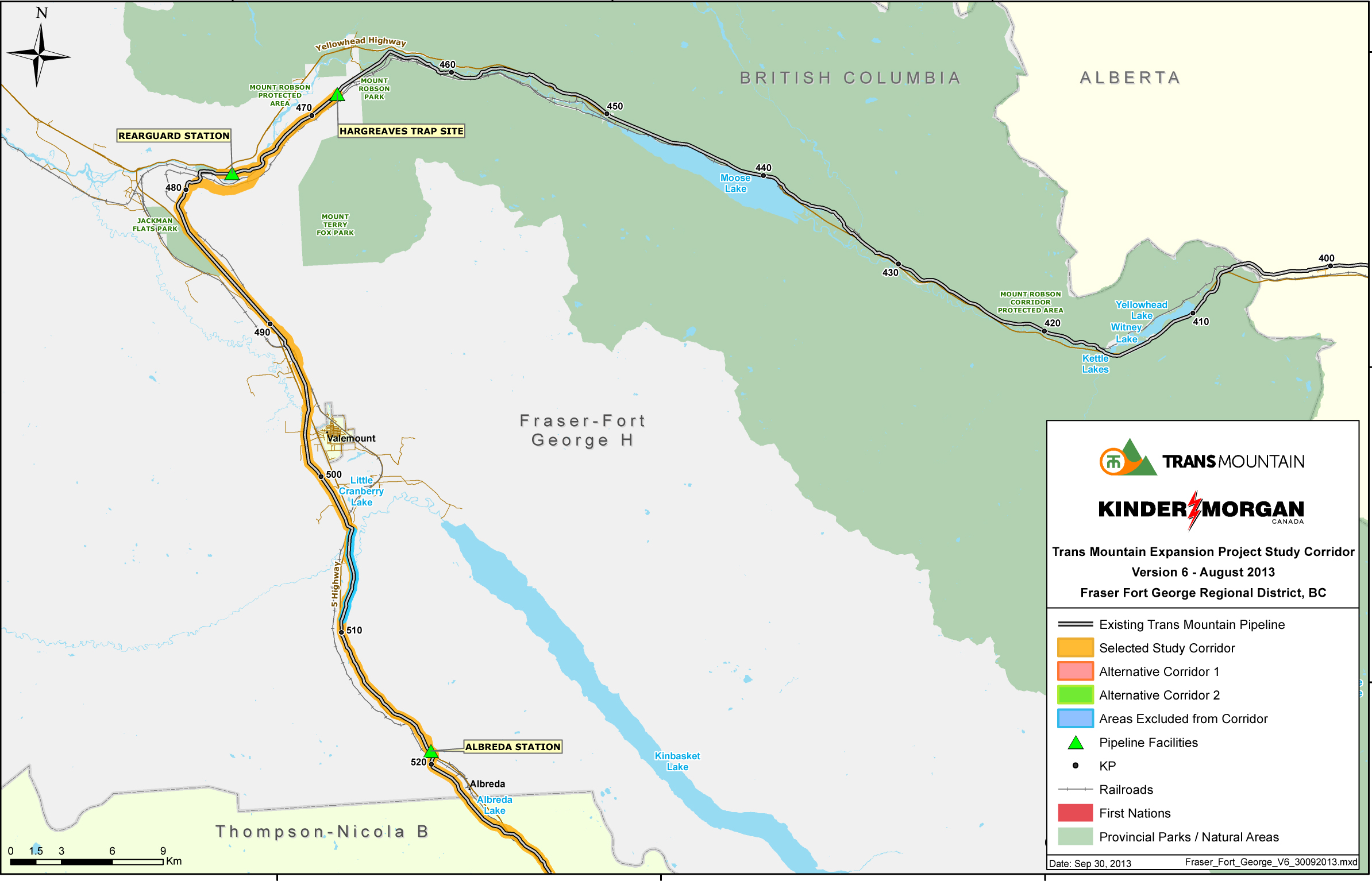 Pipeline route cleared through Valemount