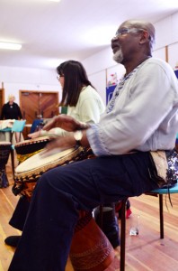 drum, drumming, drum circle, tete jaune, tete jaune hall, valemount arts council, granville johnson