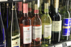 wine, liquor, shelf, bottle