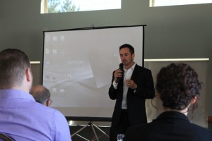 RMG file photo Craig Dunn, Borealis Geopower, speaking at a 2016 geothermal conference in Valemount.