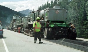 road resurfacing red pass to alberta border 2014