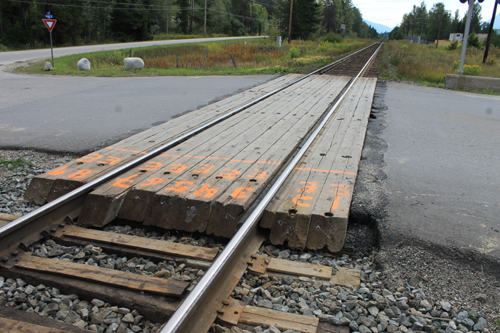 Rail track repair on 5th Ave