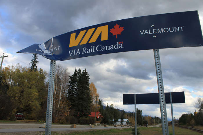 The damaged sign