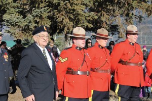 WW2 Veteran Ken Hooker seen at the 2013 Remembrance Day Ceremony.