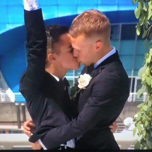 Dakota Stone and Paul Alberts wedding gay pride