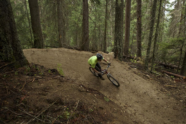 Photo: Danny Roberts - Mountain bike trail construction in Valemount over the spring and summer completed up to Phase 2 and some of Phase 3 of the Five-Mile Hill mountain bike and hiking trail system. Residents and members of McBride's Robson Valley Mountain Bike Association have been at work on building trails as well, after receiving provincial approval for Phase 1 of a trail system just 3 km from McBride.