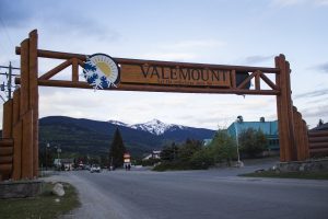 Photo: Evan Matthews The proposed site for the new gas bar and restaurant is just inside the Valemount sign, and to the left.