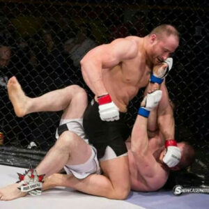 SUPPLIED: The number one ranked amateur heavyweight MMA fighter in Canada pummels his opponent.