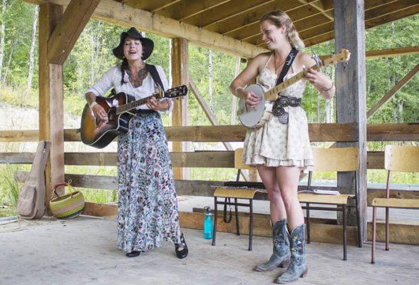 Photo: Evan Matthews Crescent Spur plays the Earthship Stage on Sunday afternoon