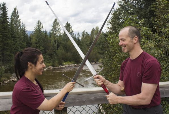 Set up a workshop or a class by contacting Greg Reimer, or visiting his website at www.swordfight.ca.