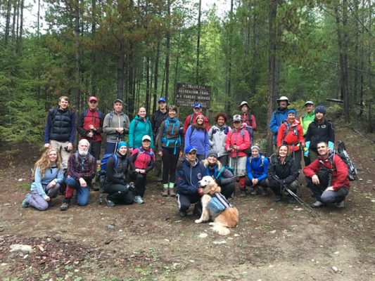 Photo: Supplied The group of 30 at the (Mount) Terry Fox Trailhead