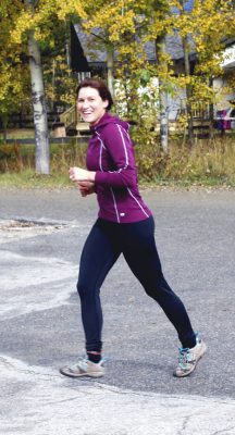 Photo: Evan Matthews Jean-Ann Berkenpas runs the 10 KM.