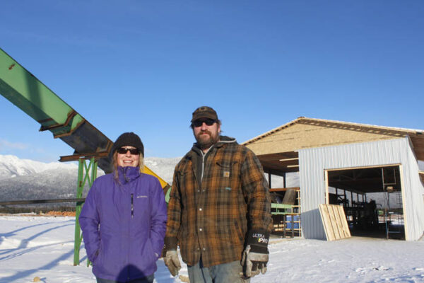 Photo: Evan Matthews Jason Alexander and Brianne Mcneill own Cedar Valley Holdings Ltd., a company specializing in making shingles and producing cedar products. The couple’s business is the first to re-locate to the VCF Cedarside Industrial Park, as they expect their business to double in size in coming months.