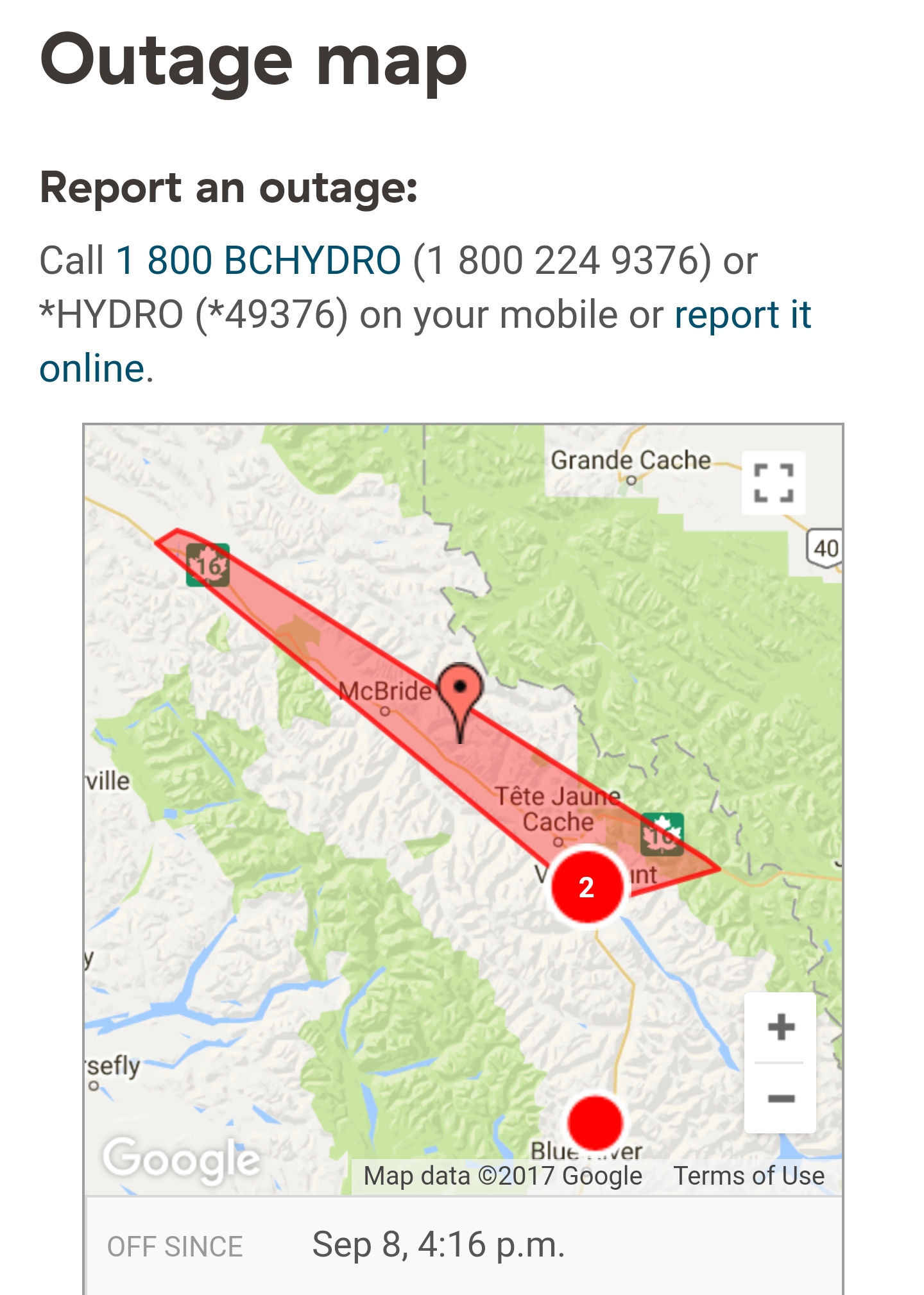 rocky mountain power power outage