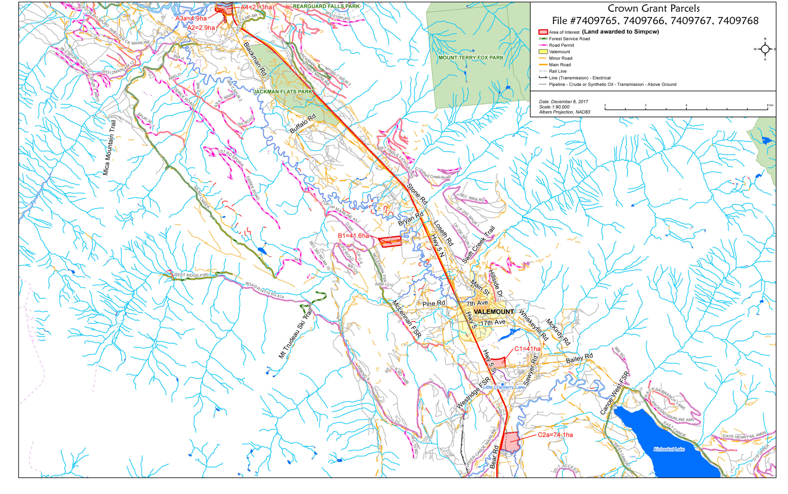 185 ha transferred to Simpcw as part of resort approval