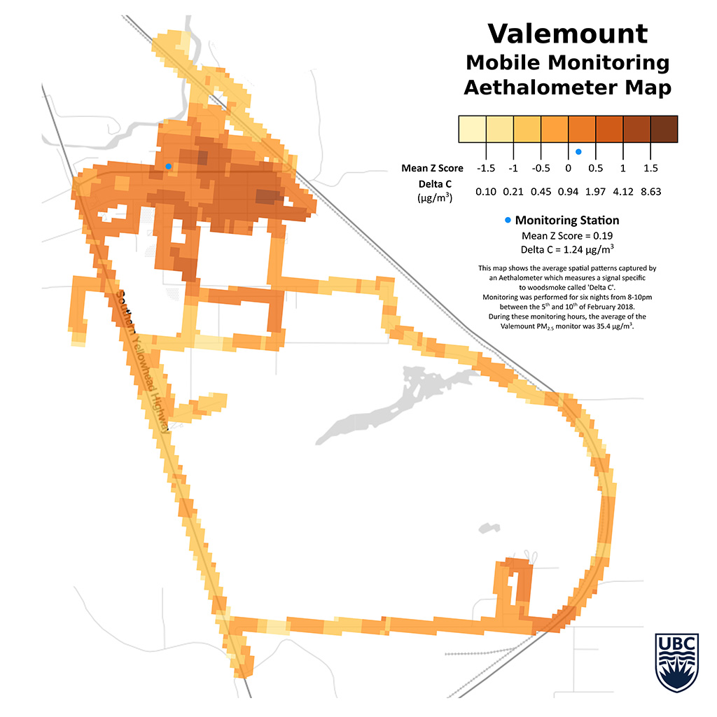 Researcher maps wood smoke pollution in Valemount