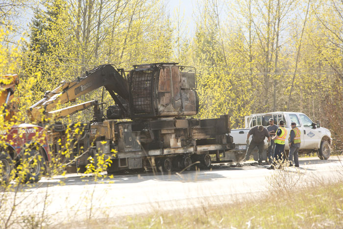 Vehicle fire closes highway