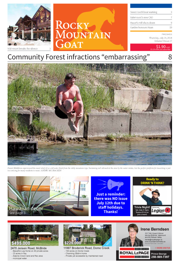 RMG July 19-front mcbride valemount newspaper - The Rocky ...