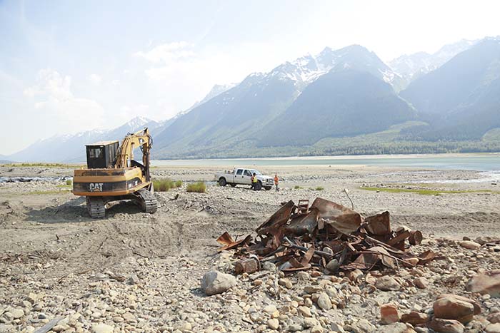 Historic clean-up — Scrap metal at Kinbasket reservoir