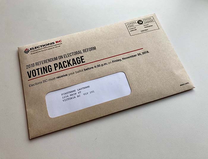 Electoral reform packages mailed