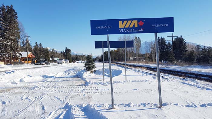 Via Rail seeks shelter in Valemount