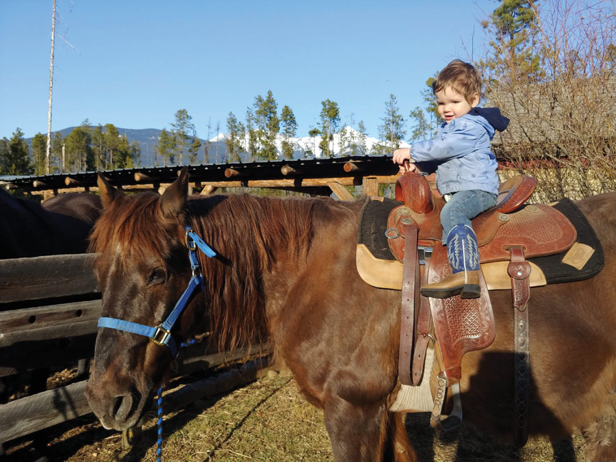 Barrel racing with twin toddlers