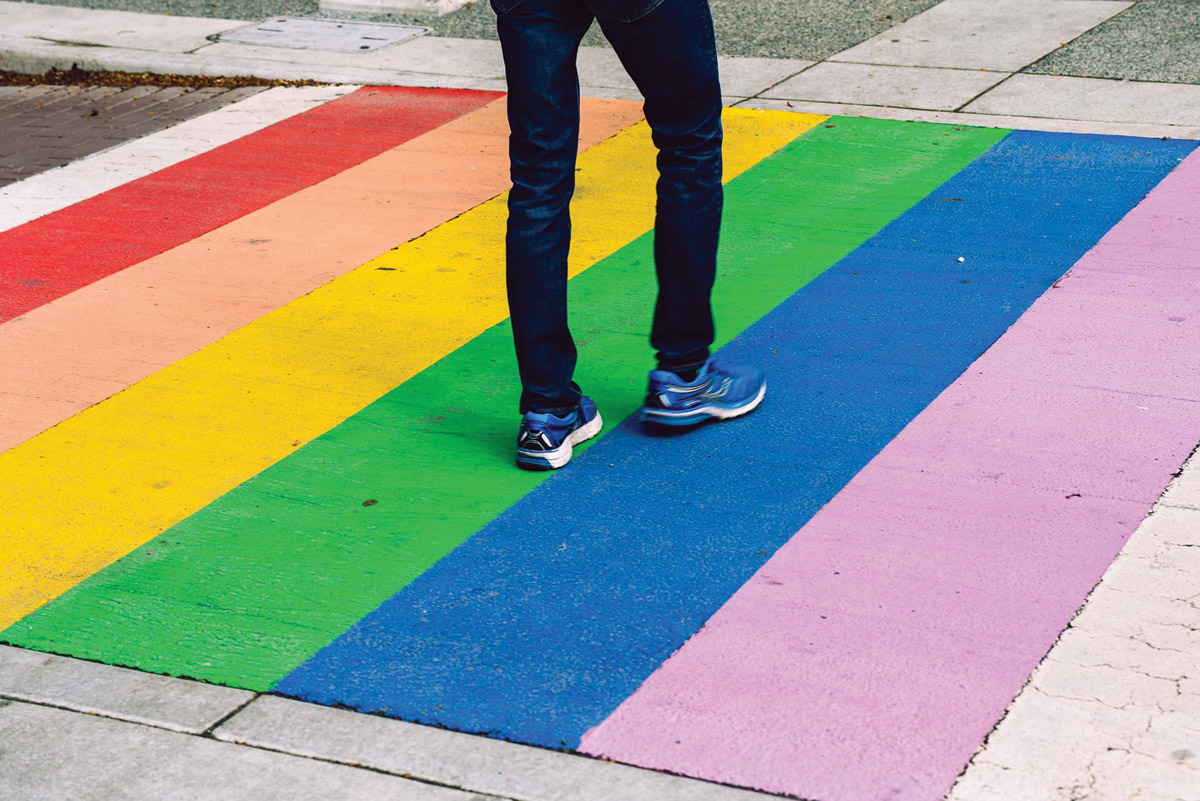 Take a seat: Business owner takes rainbow crosswalk into own hands