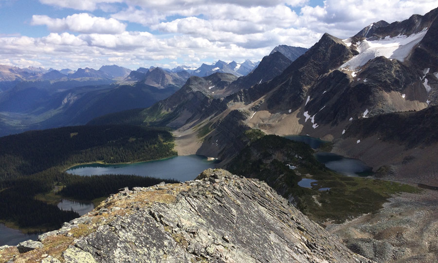 Beaver Lakes trail on the horizon