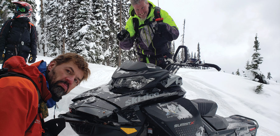 Avalanche Canada reps try their hand at mountain sledding