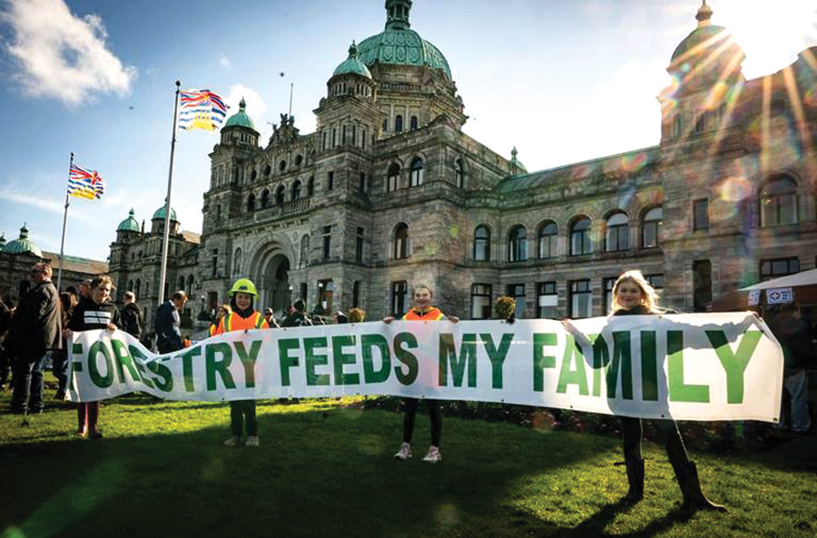 Forestry workers rally for ‘Working Forest’ protection