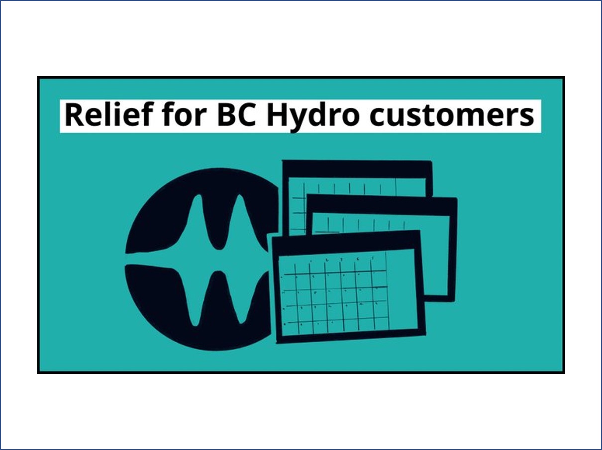 Relief for some BC Hydro customers, including businesses