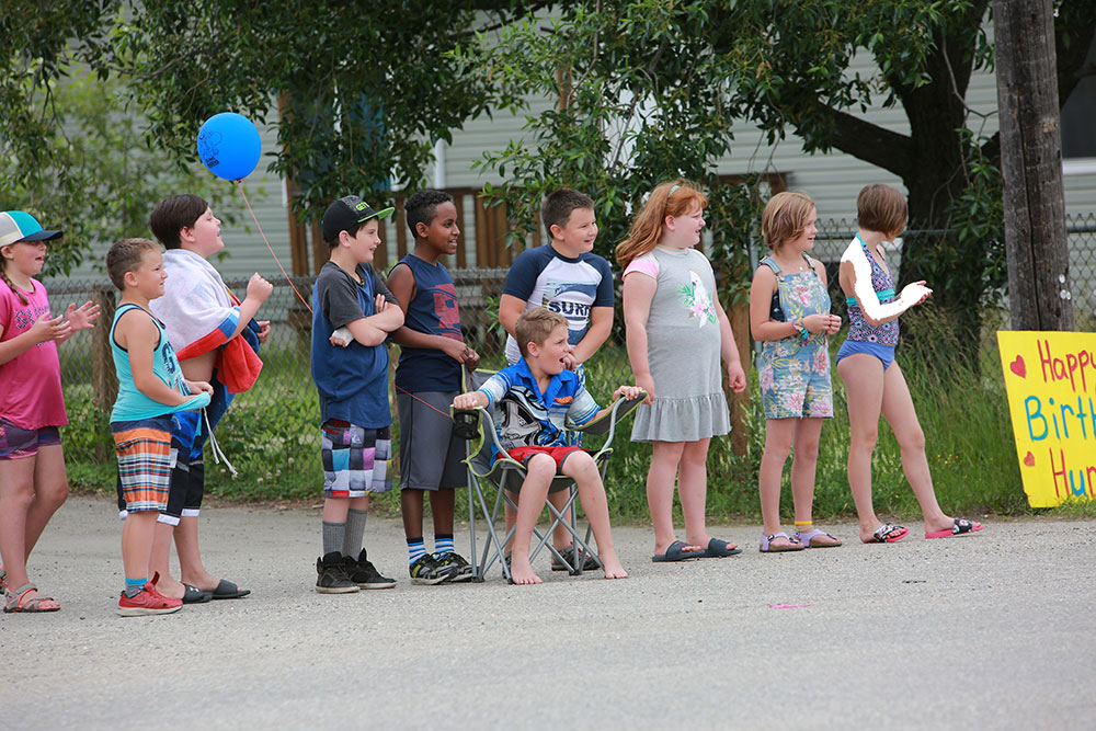 Hunter’s birthday parade!