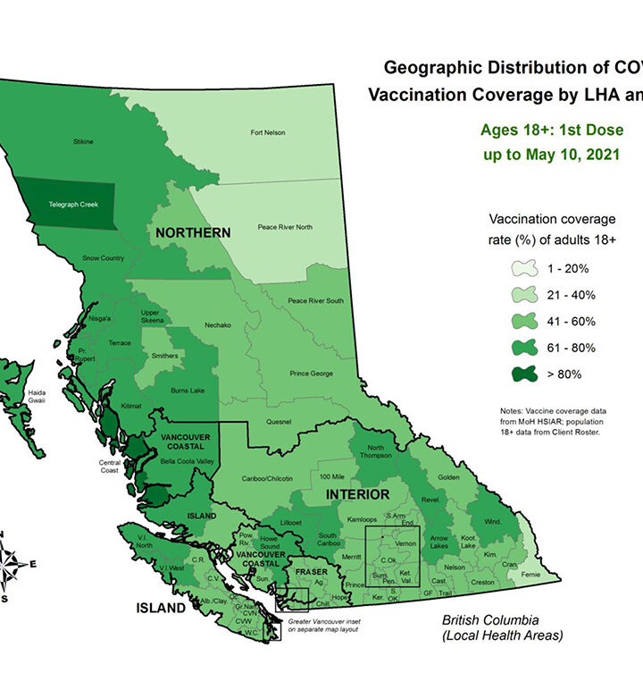 COVID in BC: 55% of eligible vaccinated