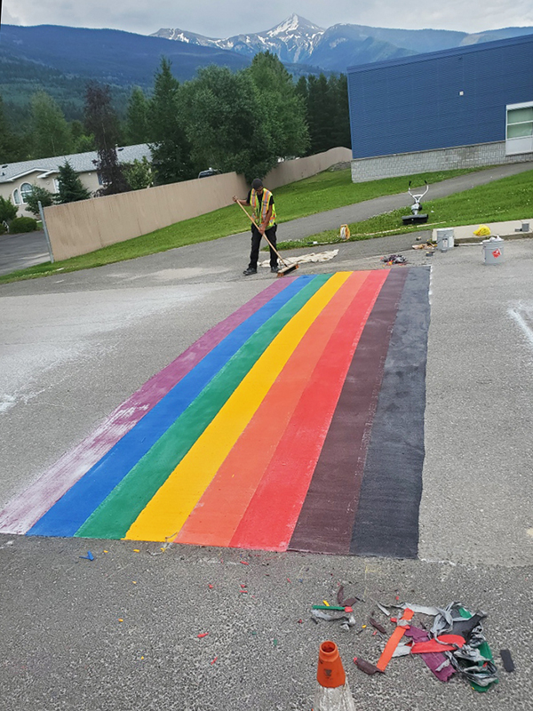Valemount gets its first “inclusivity crosswalk”