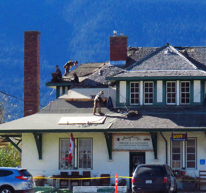 Historic McBride train station gets new roof