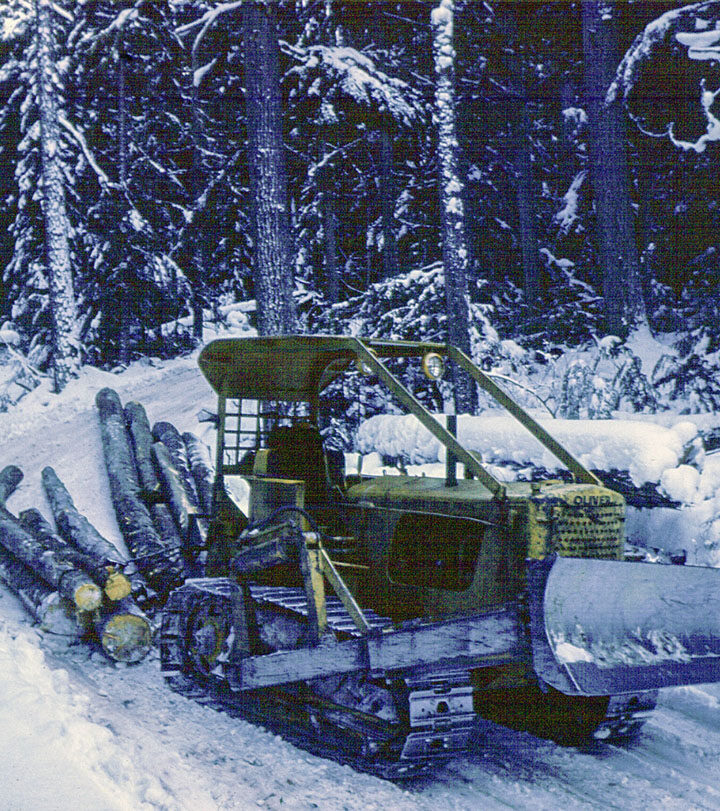 Cold weather logging in the 1950s