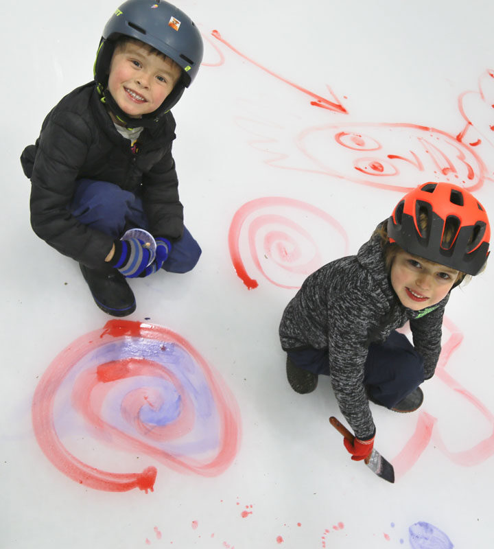 Kids paint the ice as arena’s ice season wraps up